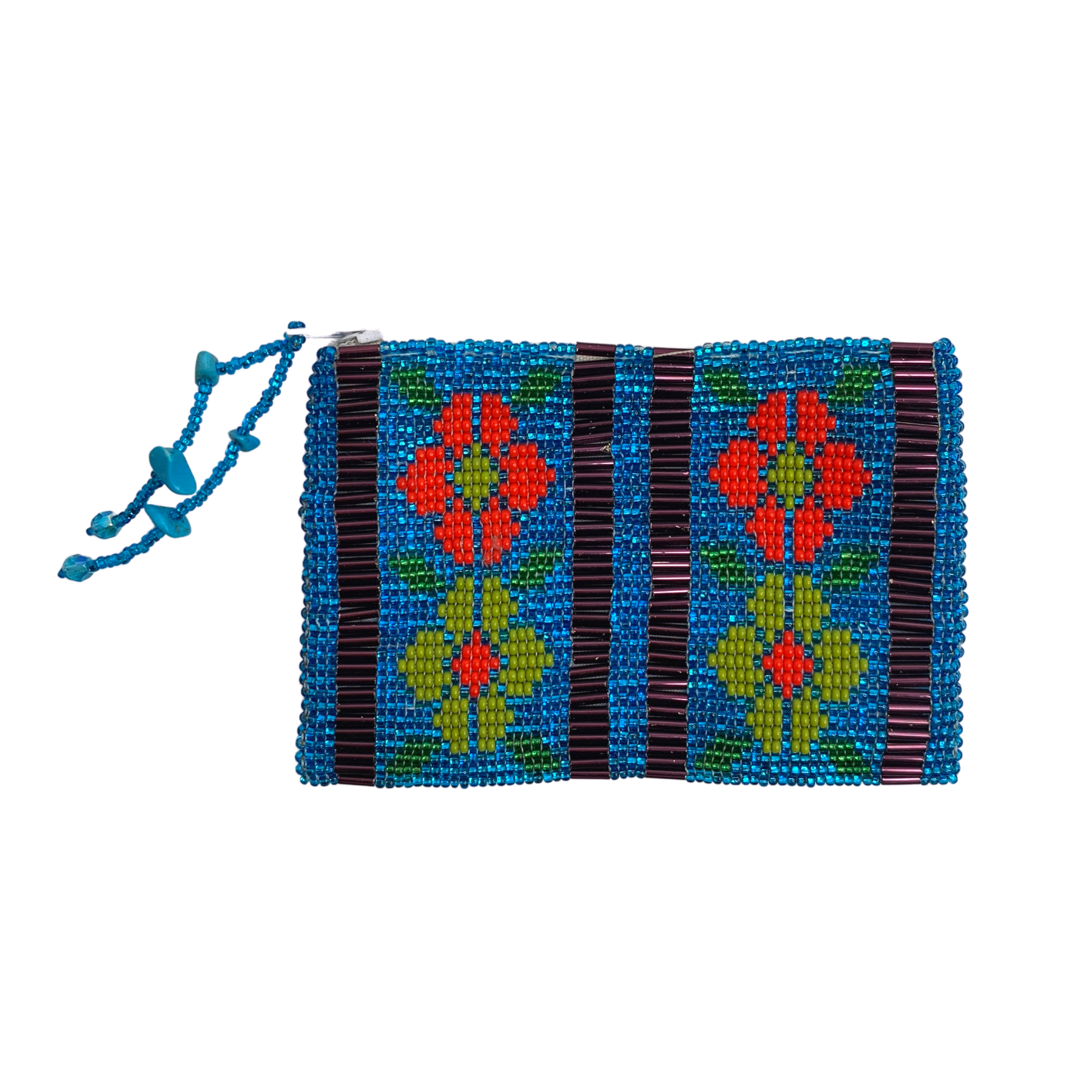 Small Flowers Beaded Coin Purse - Guatemala