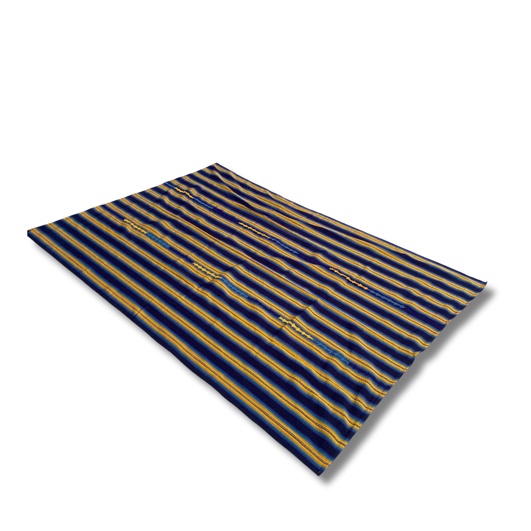 Hacienda Sarape Striped Colorful Blanket - Guatemala