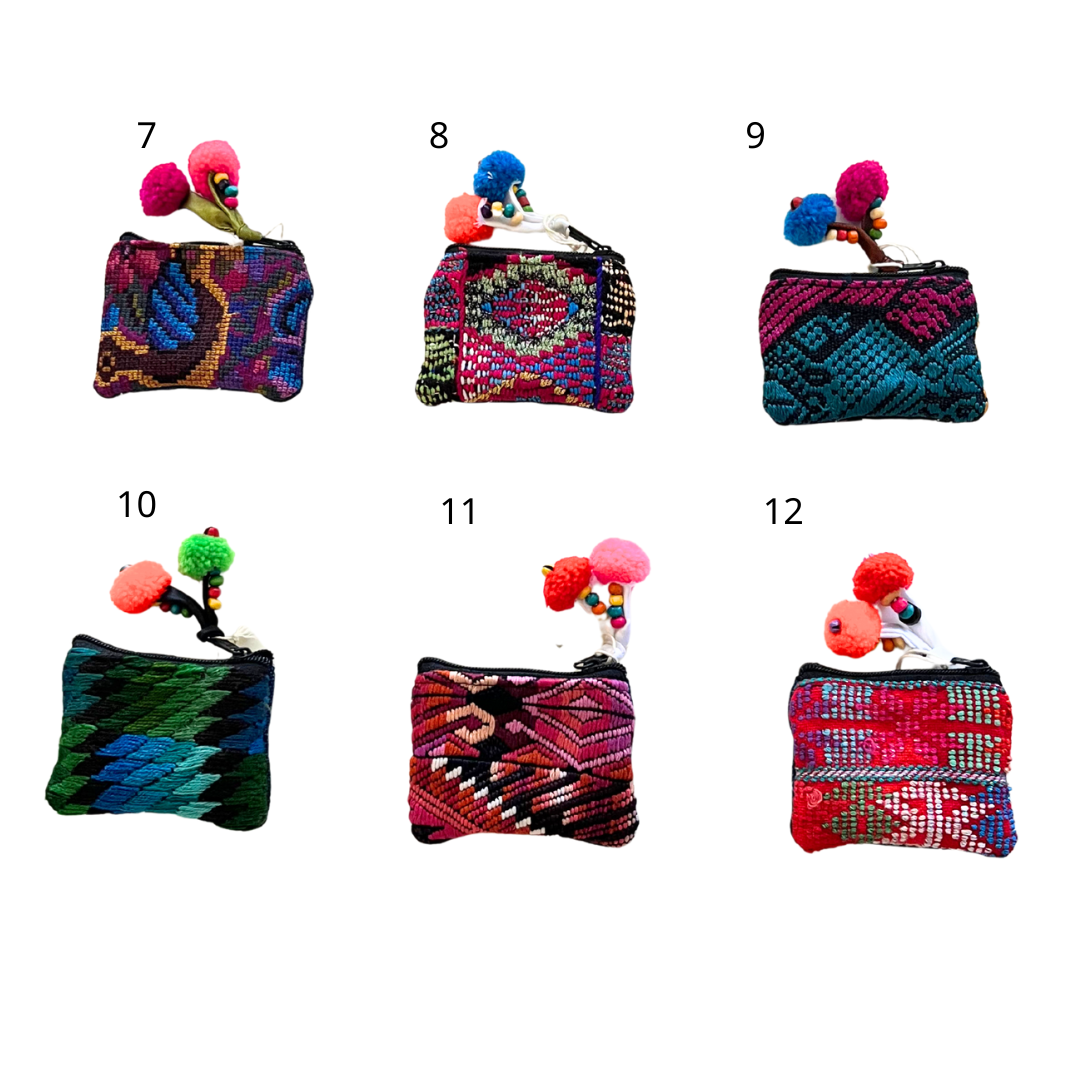 Maya Up-cycled Huipil Cosmetic One-of-a-Kind Bag (Tiny) - Guatemala