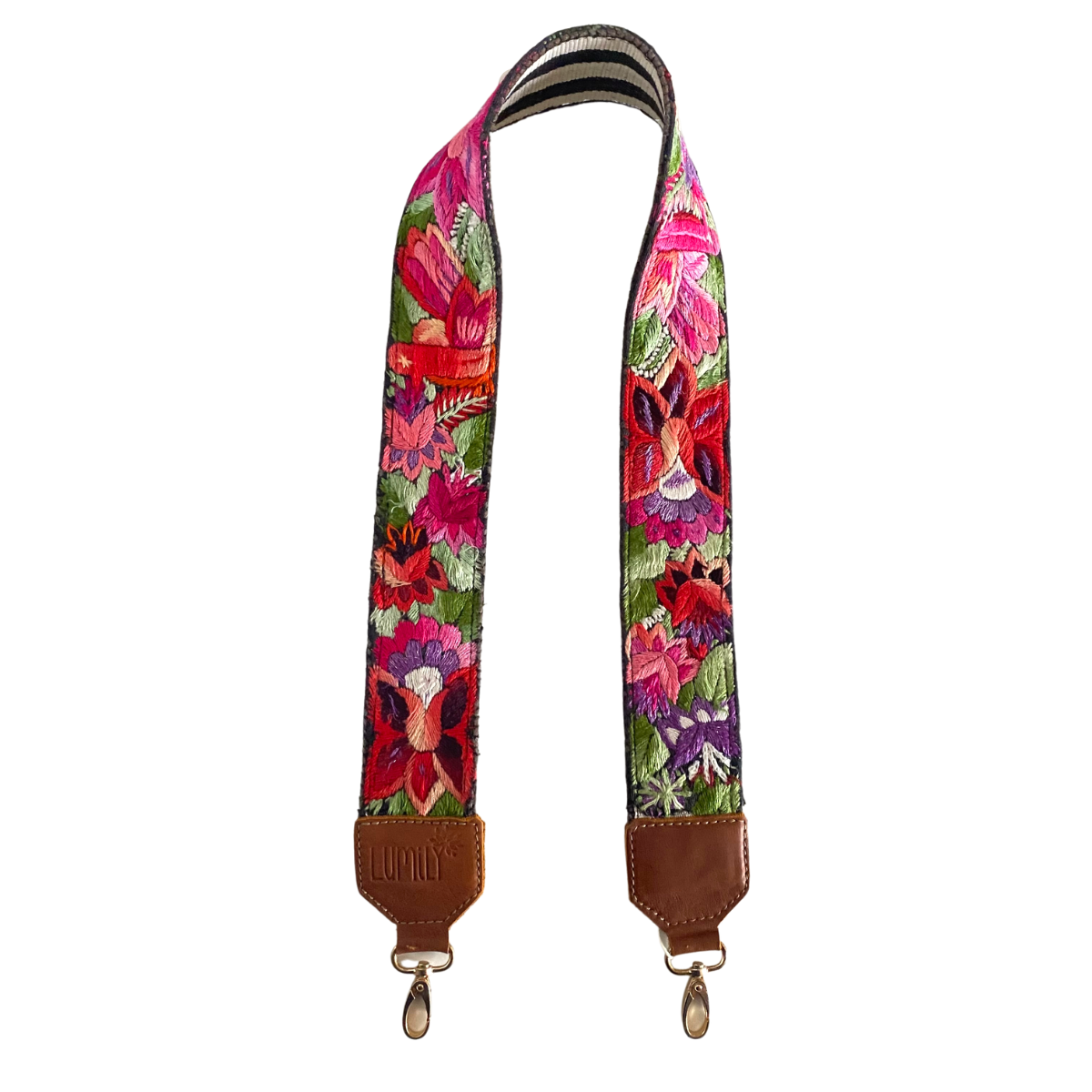 Leather Vintage Upcycled Purse | Camera | Guitar Strap - Guatemala