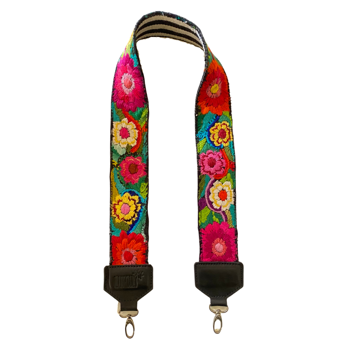 Leather Vintage Upcycled Purse | Camera | Guitar Strap - Guatemala