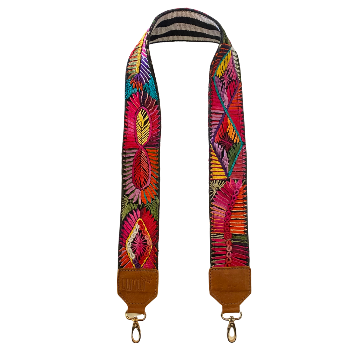 Leather Vintage Upcycled Purse | Camera | Guitar Strap - Guatemala