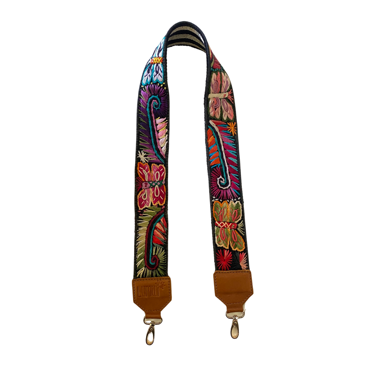 Leather Vintage Upcycled Purse | Camera | Guitar Strap - Guatemala