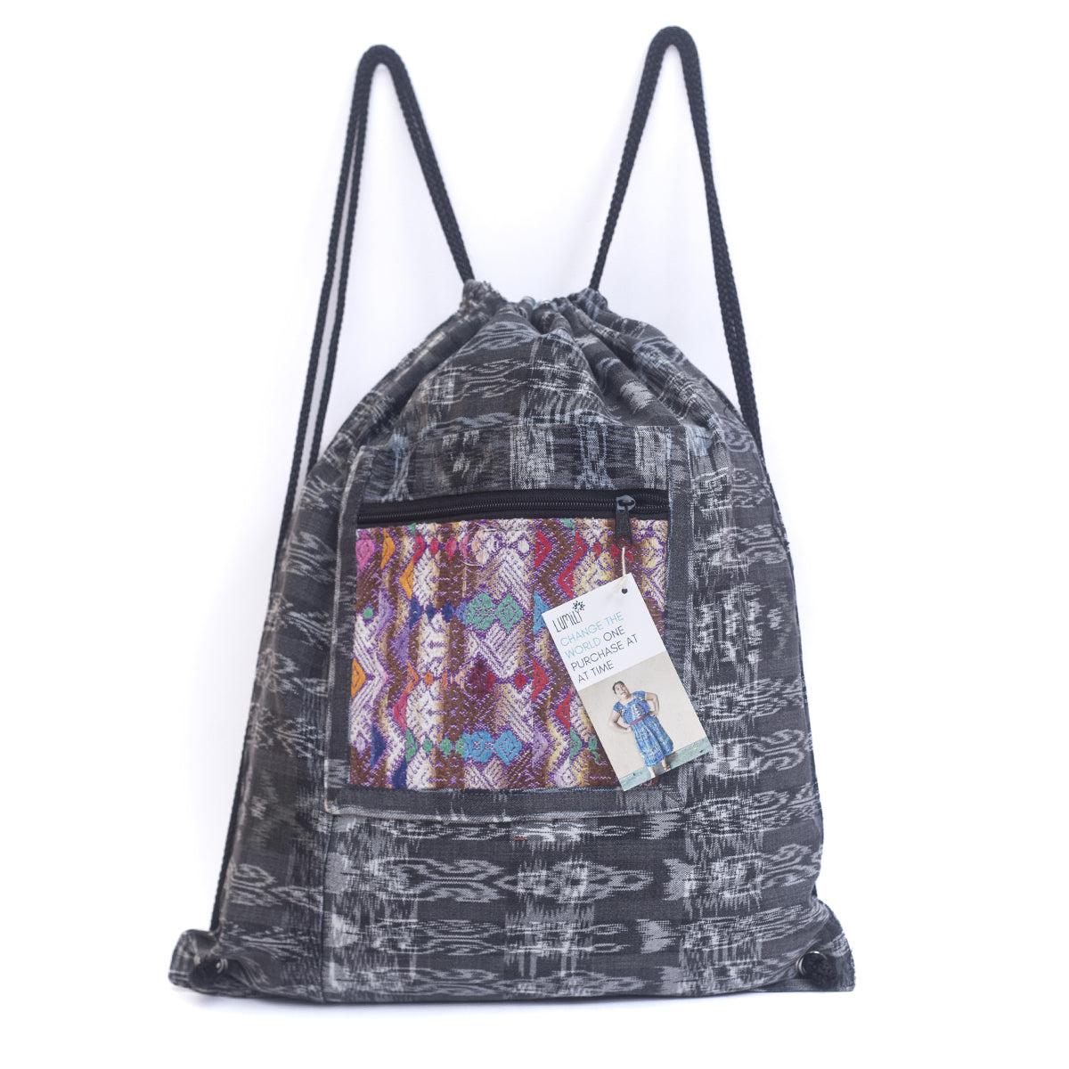 Salsa Upcycled Corte Backpack - Unique Guatemalan Handicraft