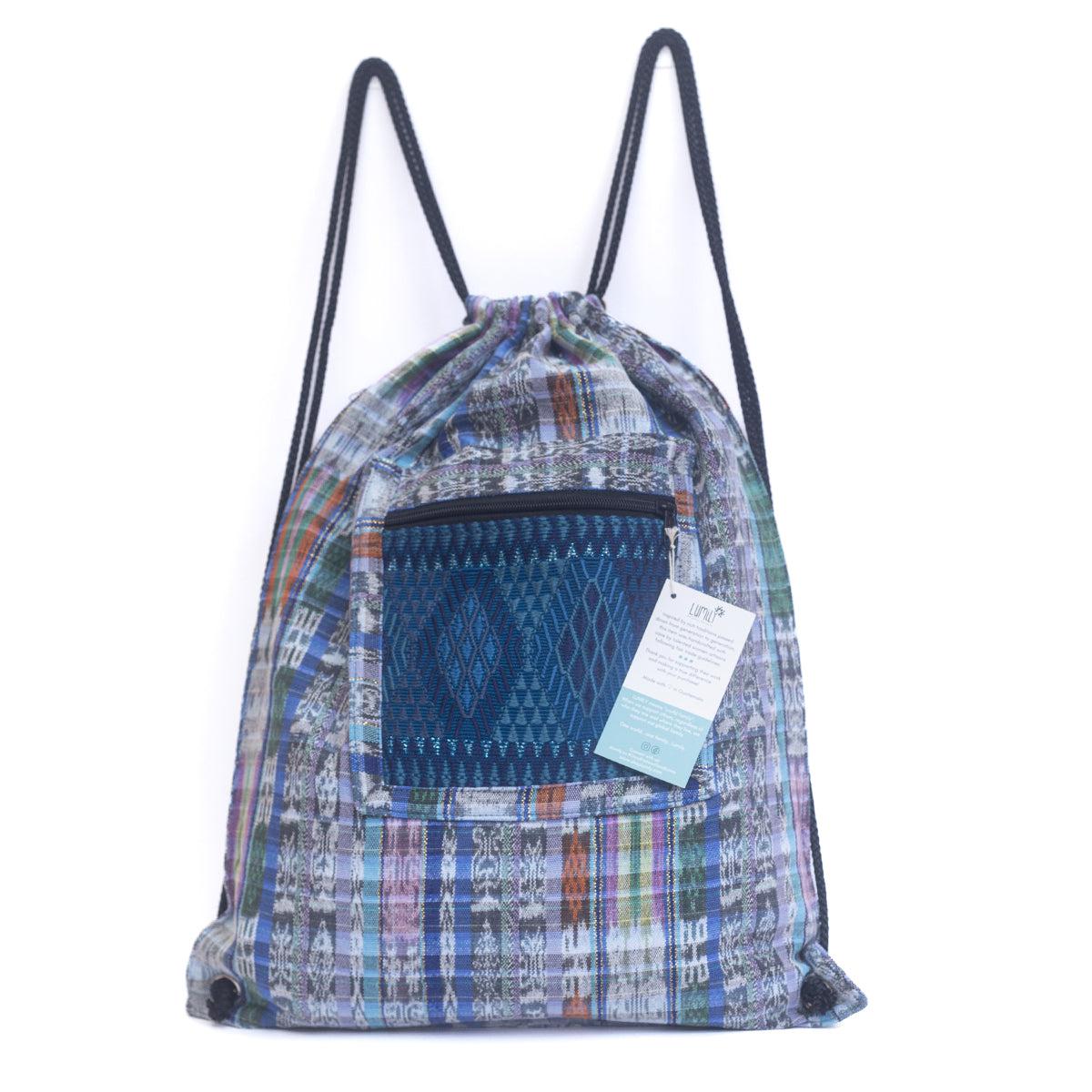 Salsa Upcycled Corte Backpack - Unique Guatemalan Handicraft