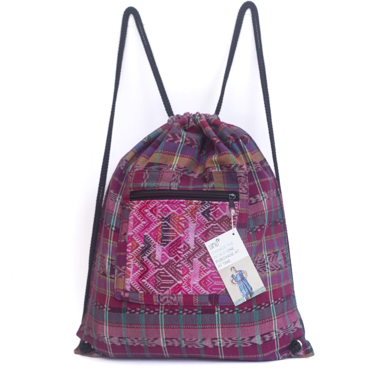 Salsa Upcycled Corte Backpack - Unique Guatemalan Handicraft