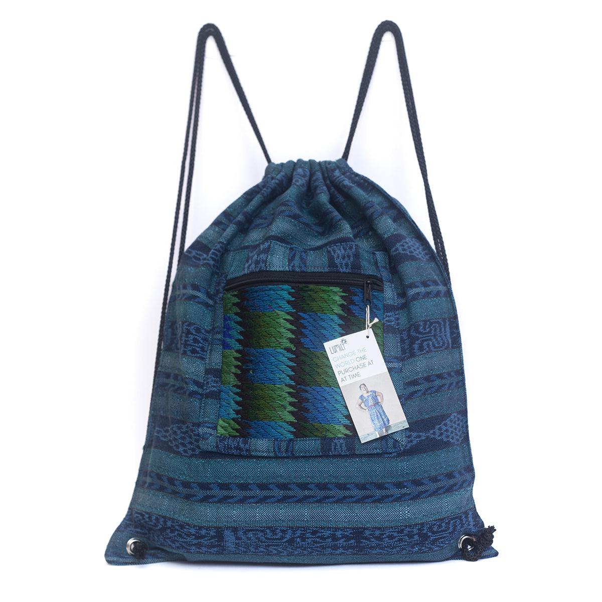 Salsa Upcycled Corte Backpack - Unique Guatemalan Handicraft