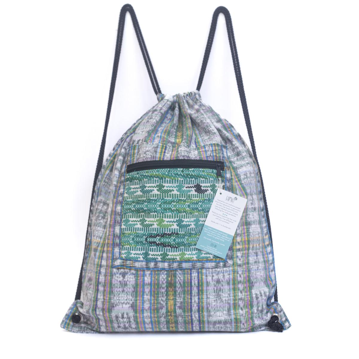 Salsa Upcycled Corte Backpack - Unique Guatemalan Handicraft