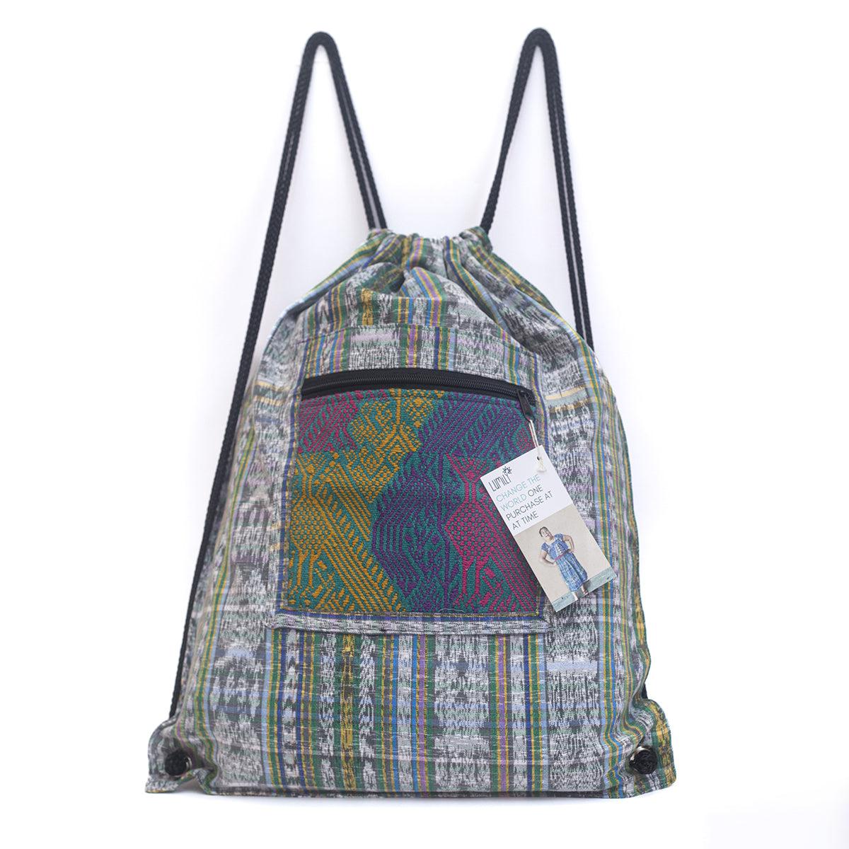 Salsa Upcycled Corte Backpack - Unique Guatemalan Handicraft
