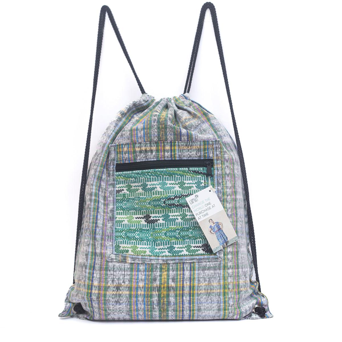 Salsa Upcycled Corte Backpack - Unique Guatemalan Handicraft