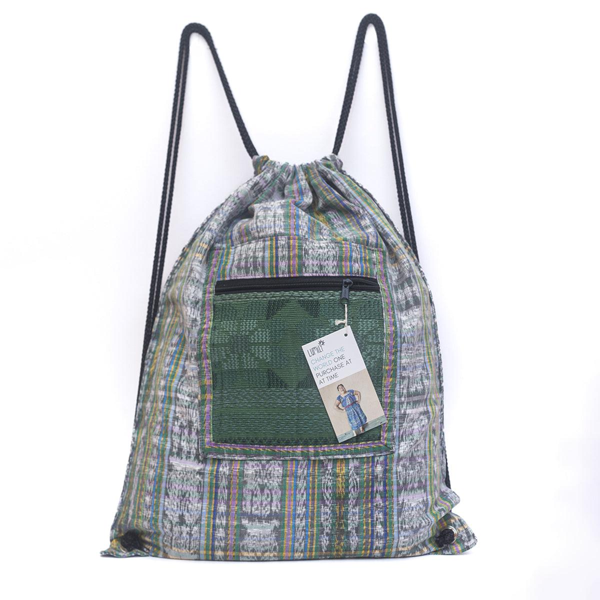 Salsa Upcycled Corte Backpack - Unique Guatemalan Handicraft