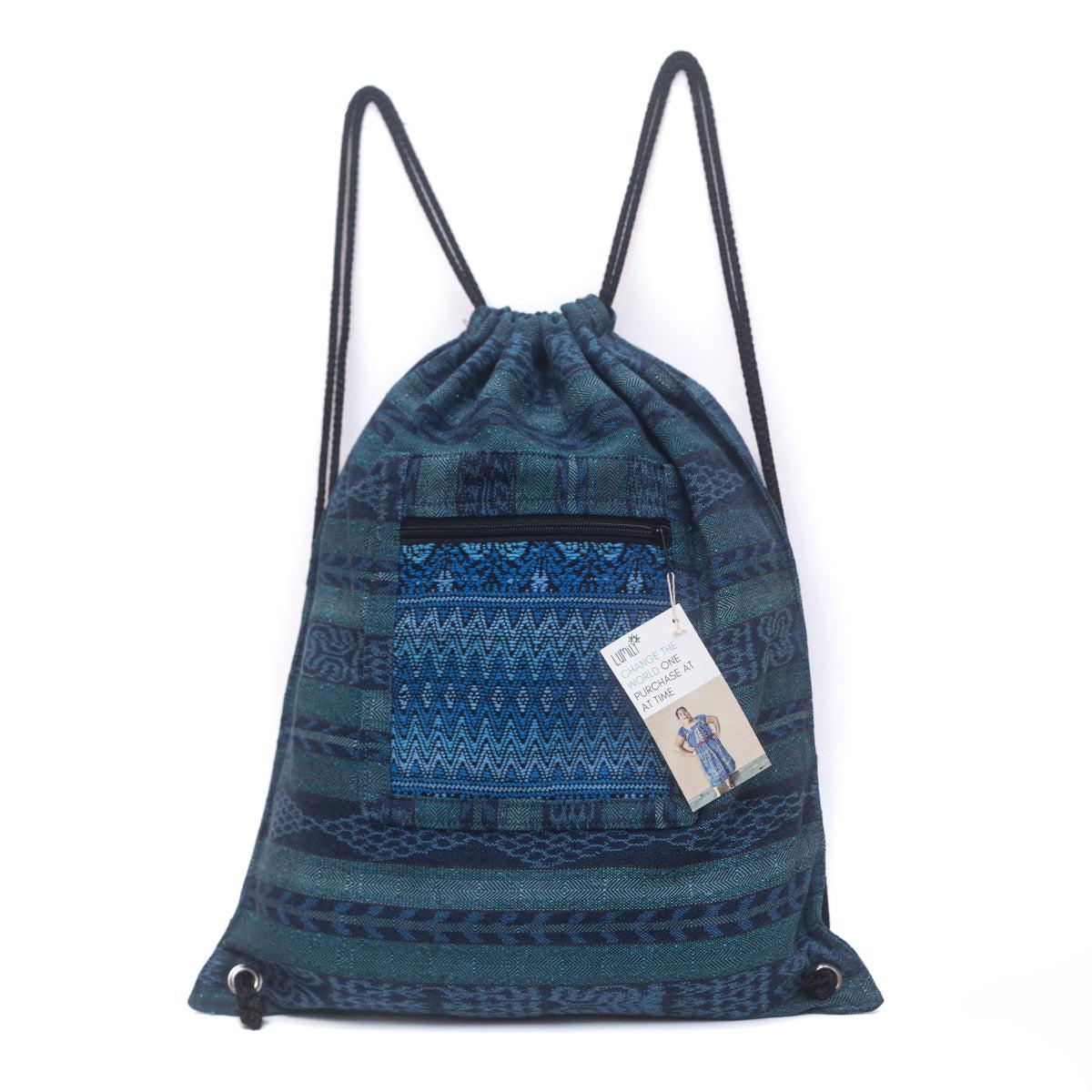 Salsa Upcycled Corte Backpack - Unique Guatemalan Handicraft