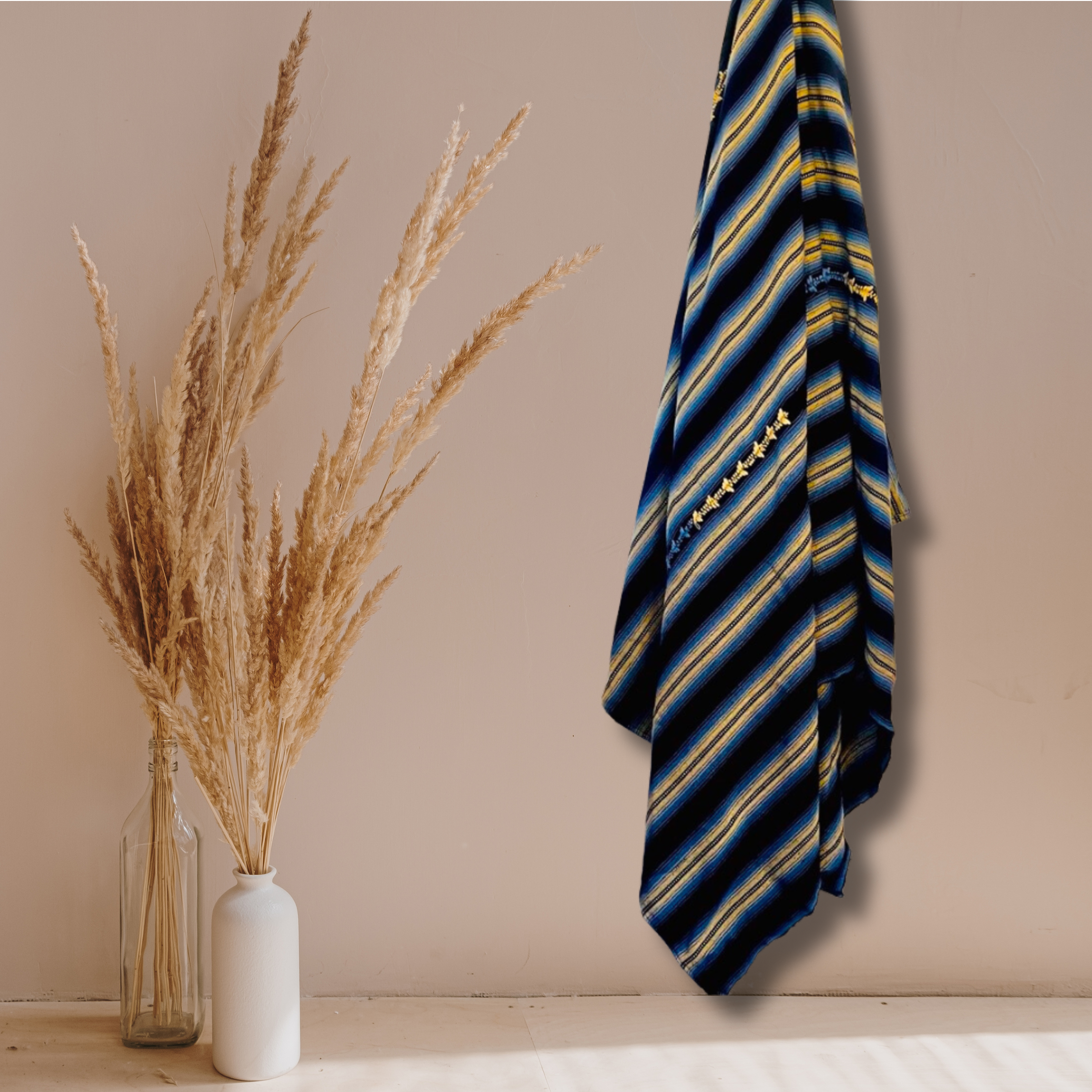 Hacienda Sarape Striped Colorful Blanket - Guatemala