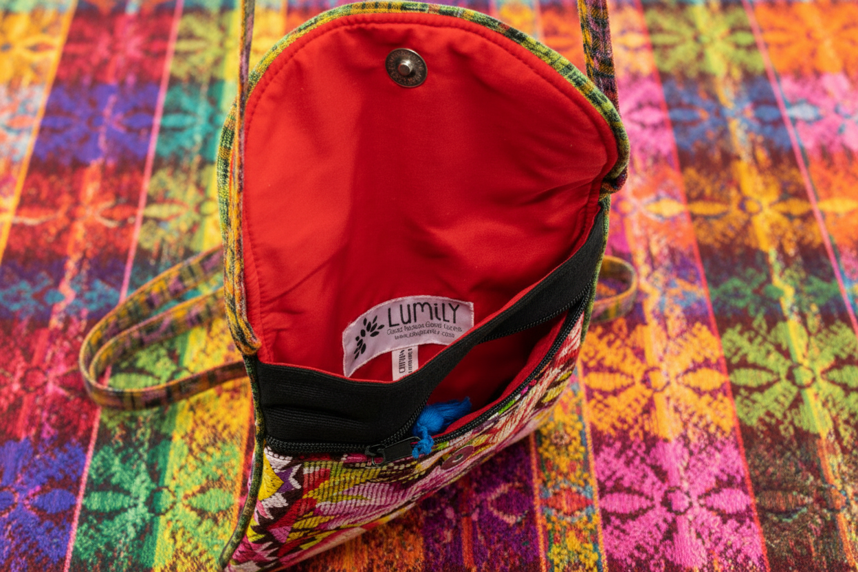 Messenger Up-cycled Huipil Crossbody One-of-a-Kind Bag - Guatemala