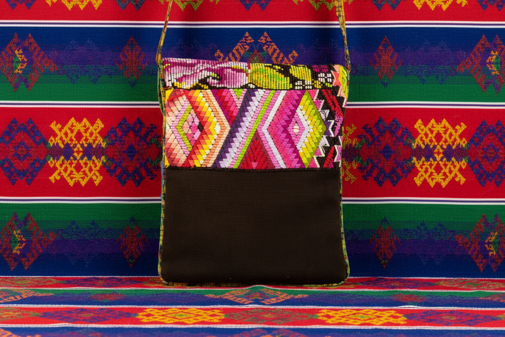 Messenger Up-cycled Huipil Crossbody One-of-a-Kind Bag - Guatemala