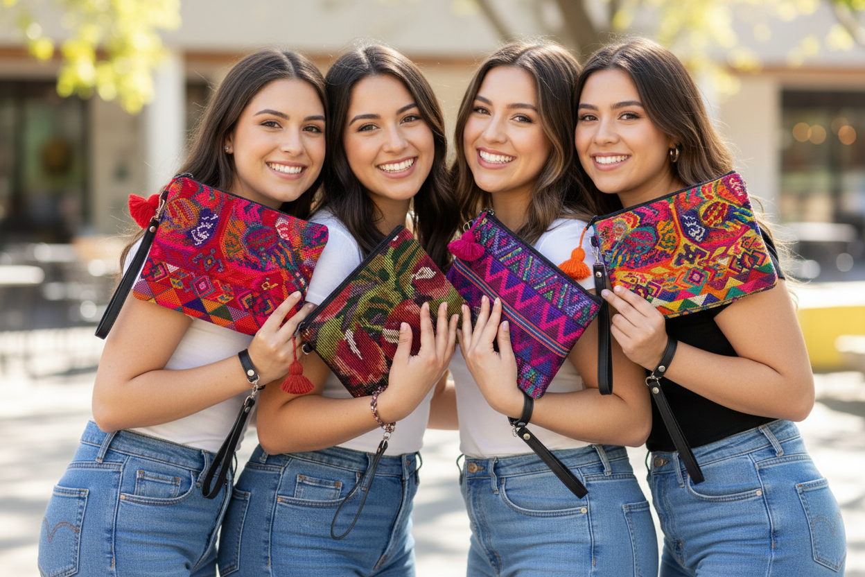 Gitana Huipil Upcycled Wristlet - Guatemala