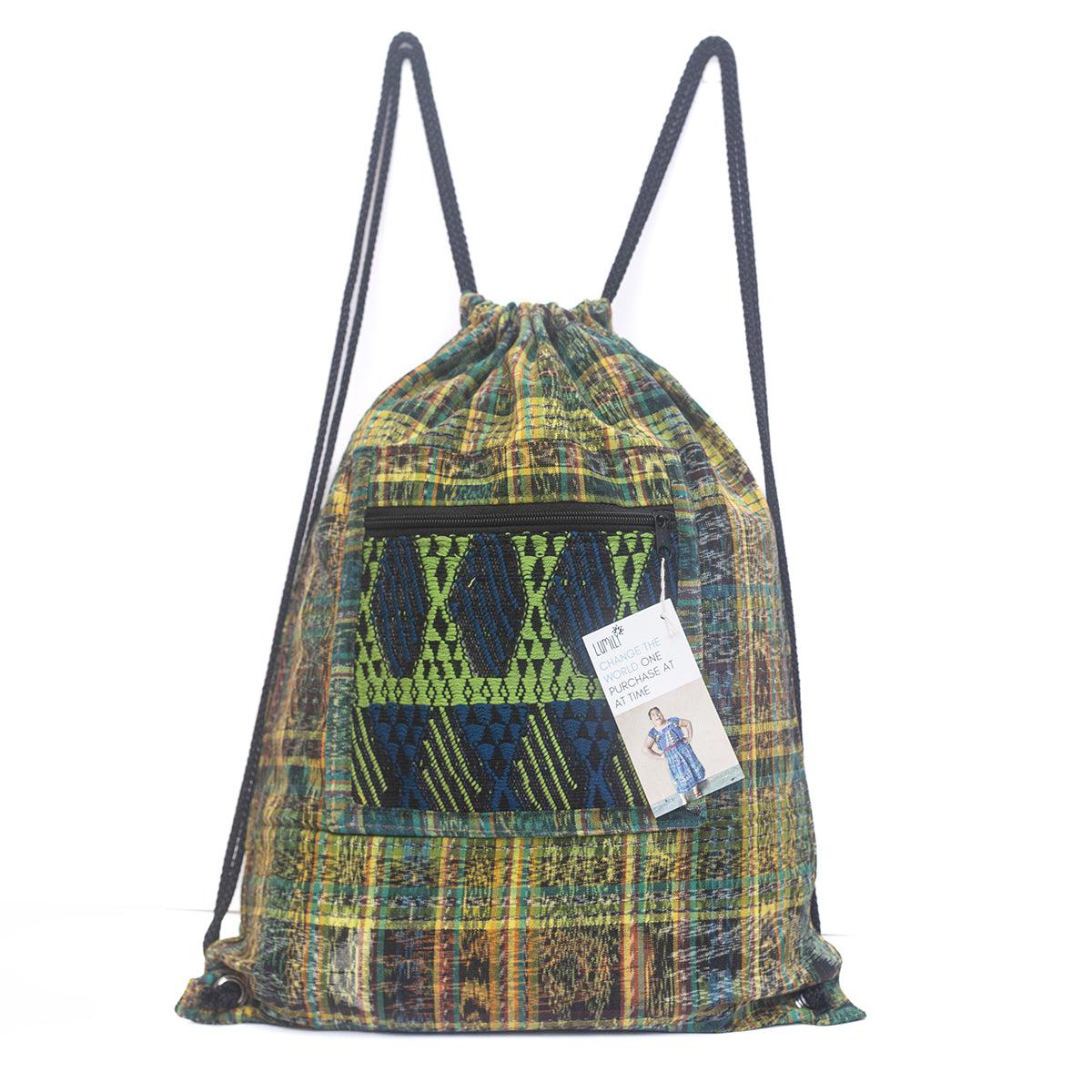 Salsa Upcycled Corte Backpack - Unique Guatemalan Handicraft