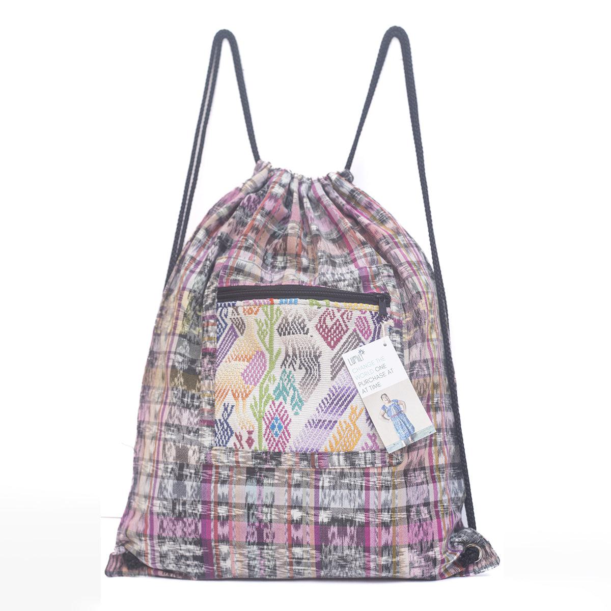 Salsa Upcycled Corte Backpack - Unique Guatemalan Handicraft