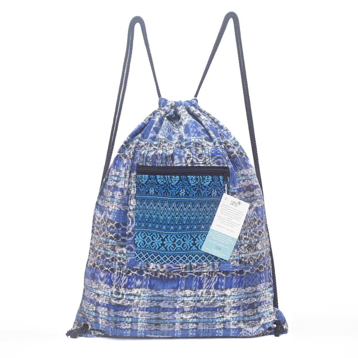 Salsa Upcycled Corte Backpack - Unique Guatemalan Handicraft