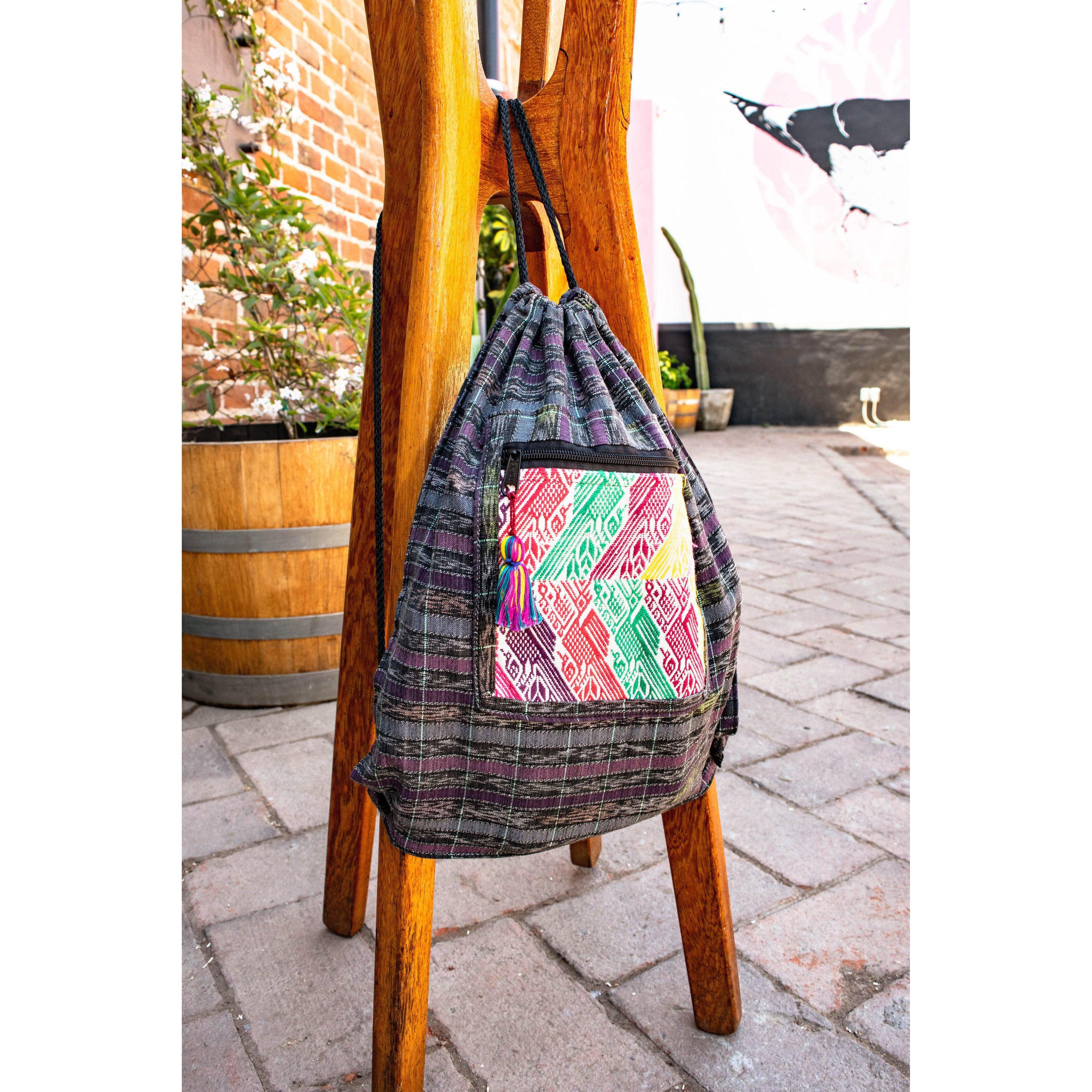 Salsa Upcycled Corte Backpack - Unique Guatemalan Handicraft