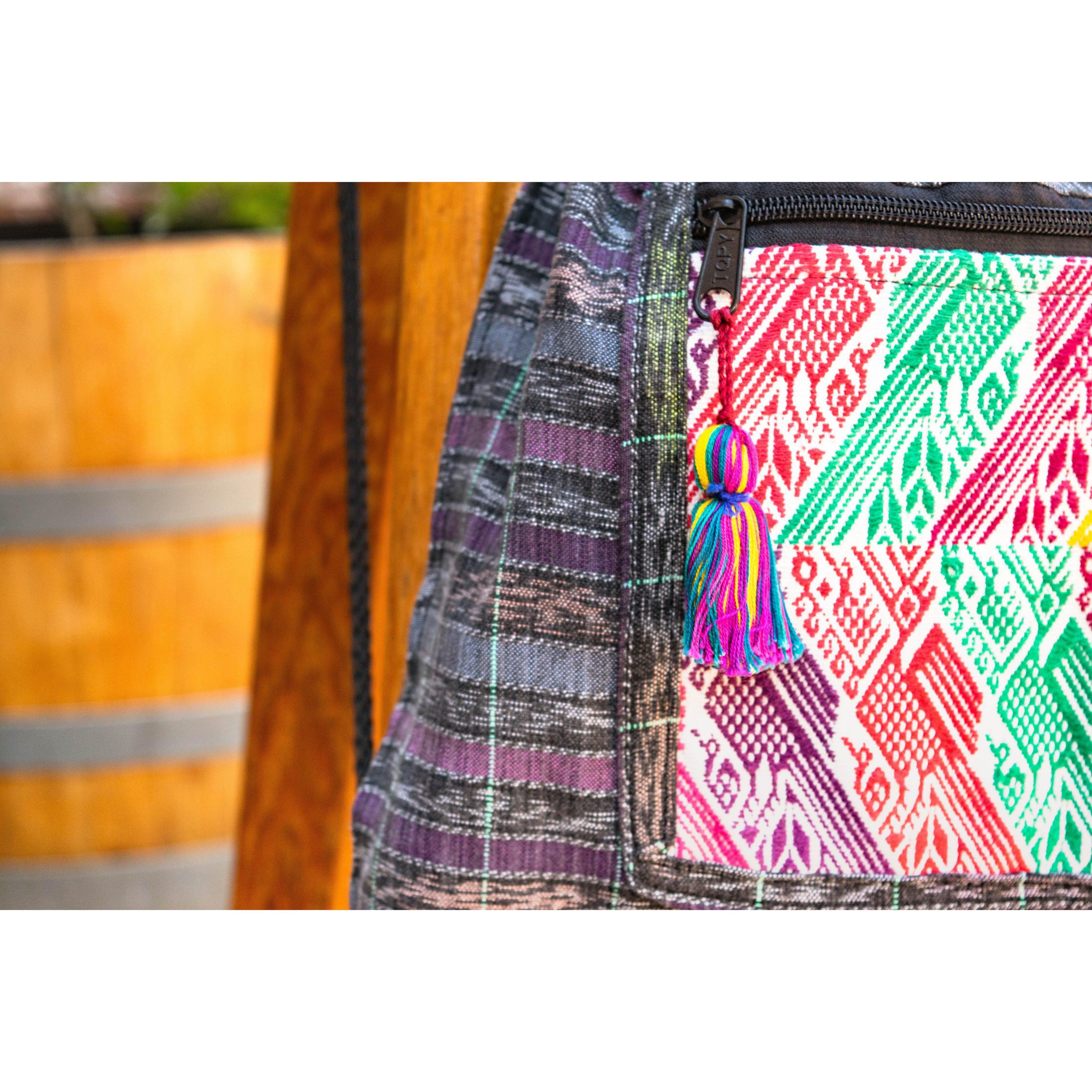 Salsa Upcycled Corte Backpack - Unique Guatemalan Handicraft