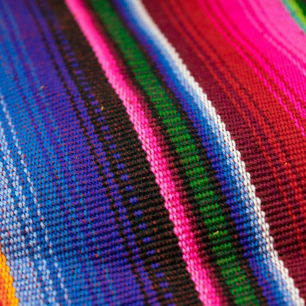 Hacienda Stripe Sustainable Computer Overnight Tote - Guatemala