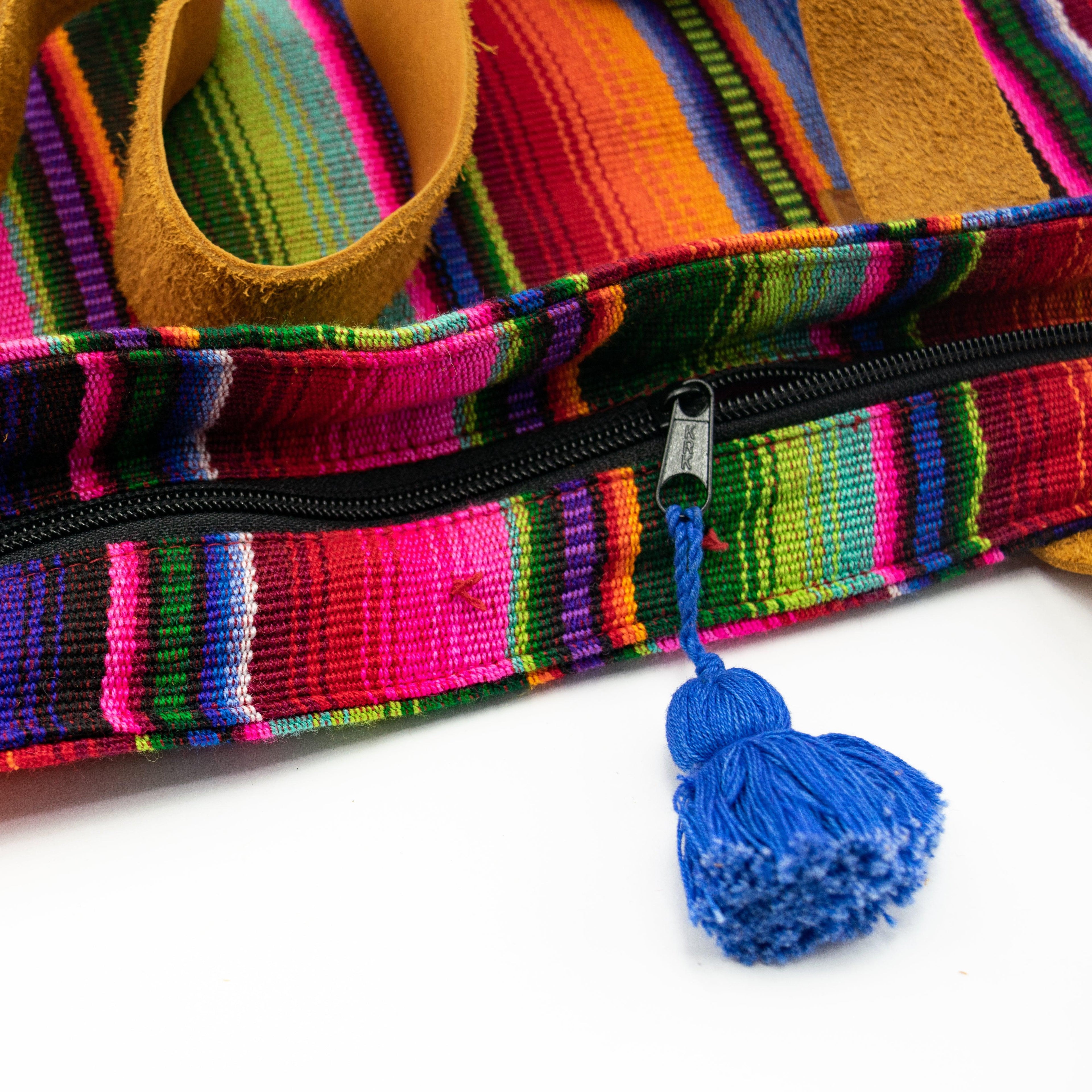 Hacienda Stripe Sustainable Computer Overnight Tote - Guatemala