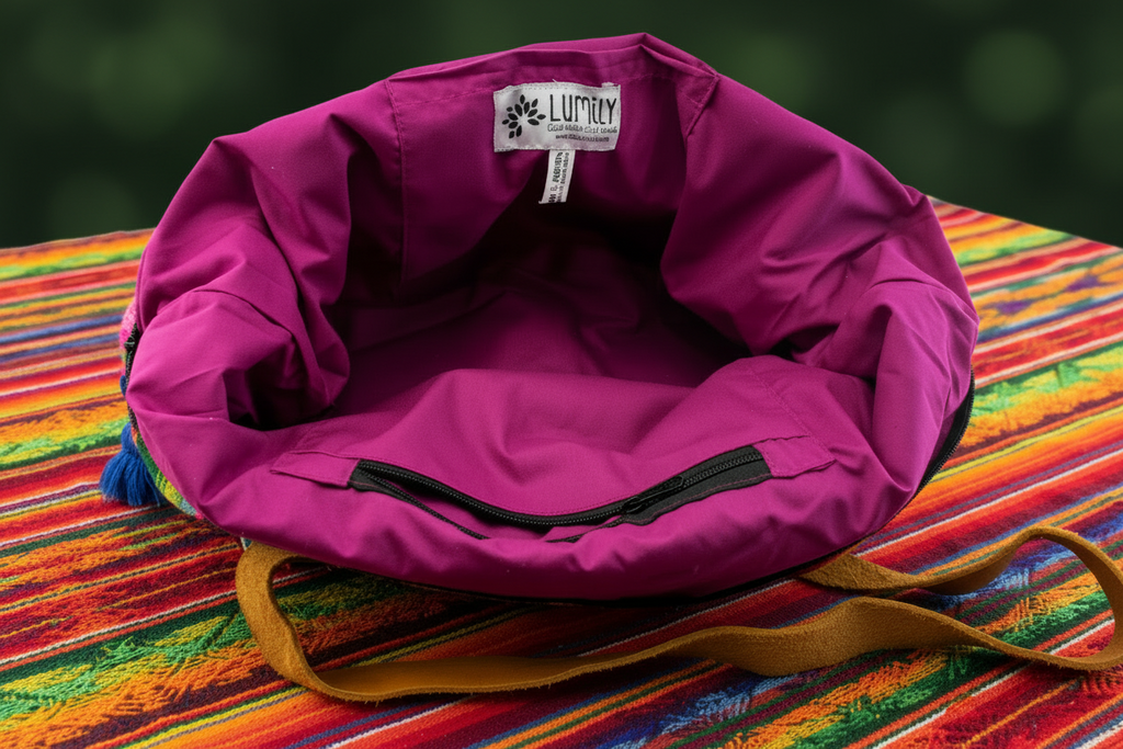 Hacienda Stripe Sustainable Computer Overnight Tote - Guatemala