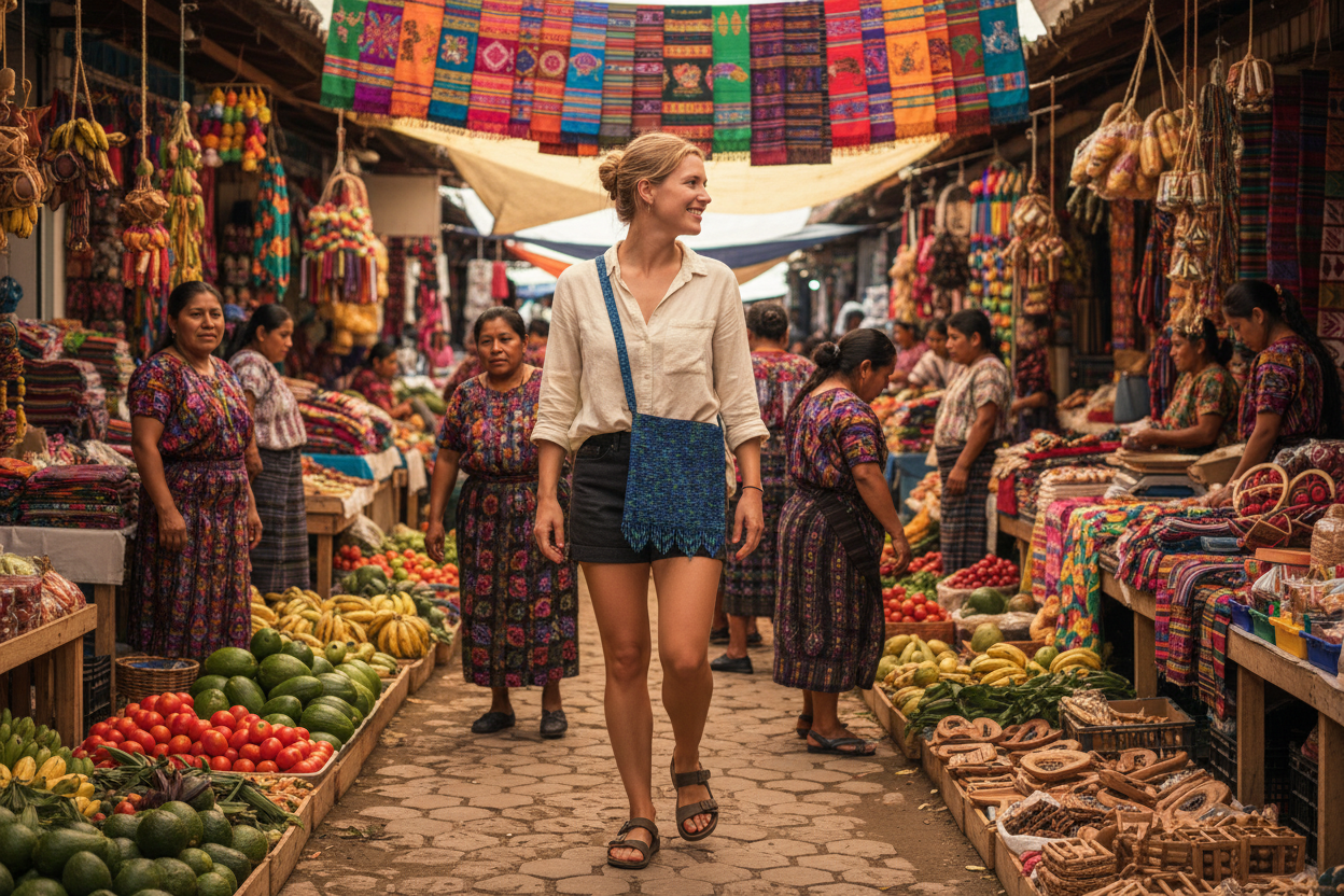 Bangle Bead Cross Body Purse - Guatemala