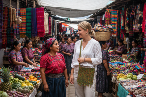 Bangle Bead Cross Body Purse - Guatemala