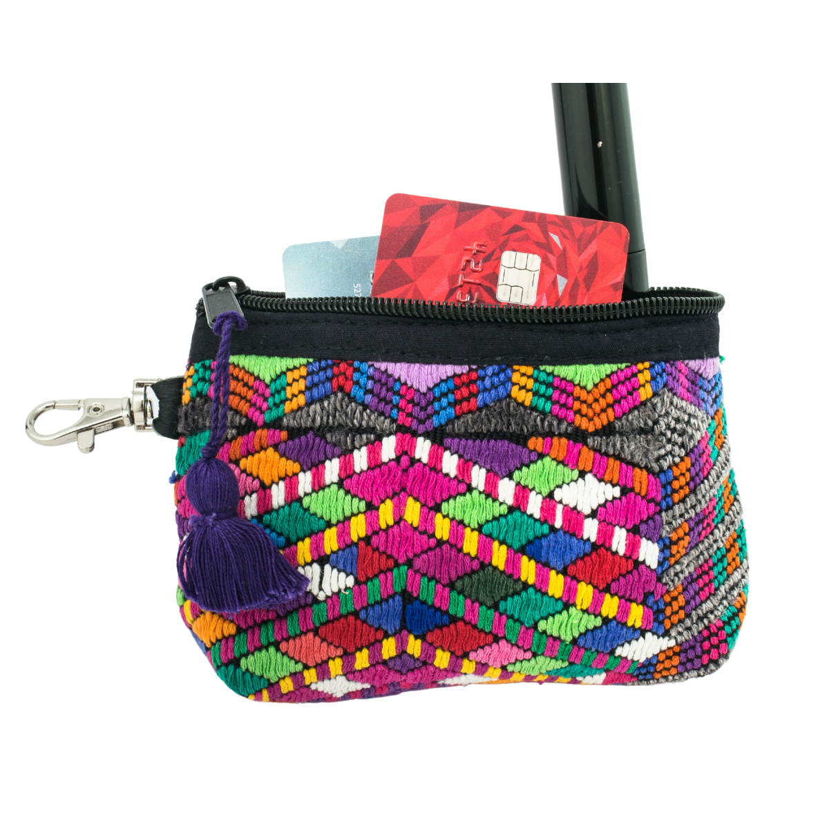 Leti Upcycled Huipil Coin Purse - Guatemala