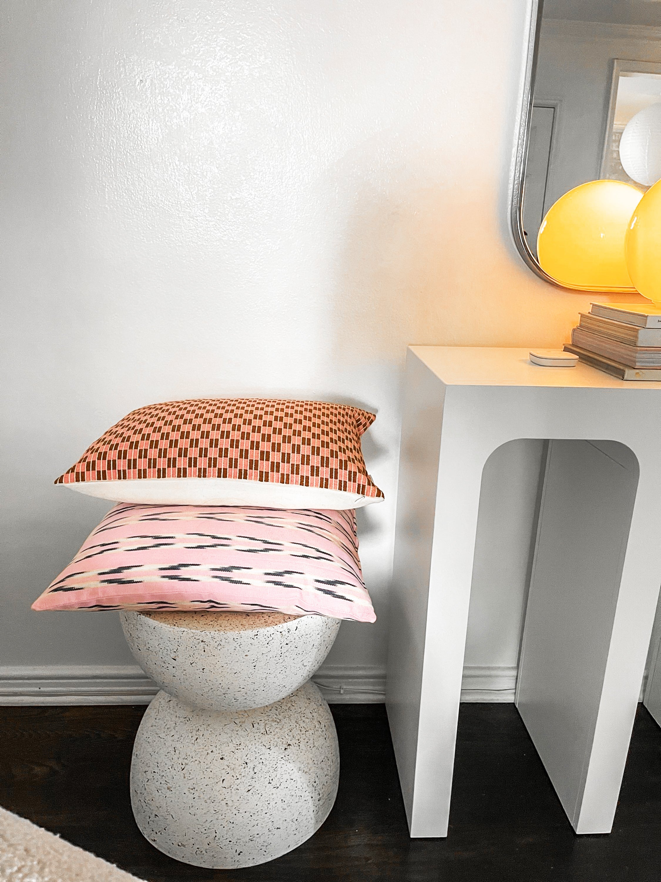 Xela Light Pink Jaspe Pillow