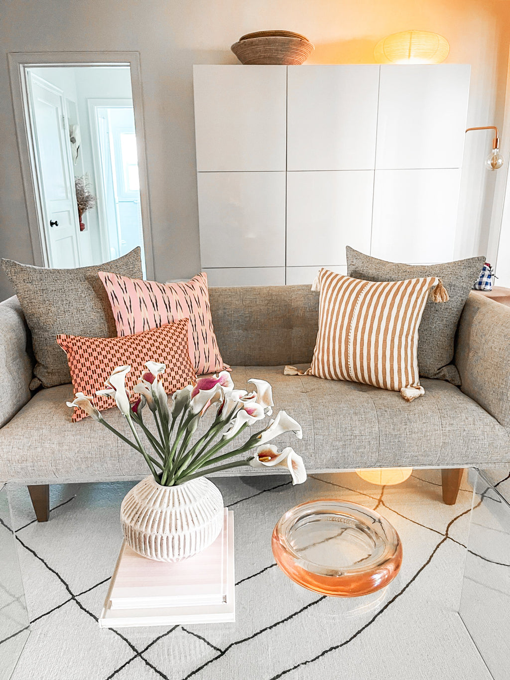 Xela Light Pink Jaspe Pillow