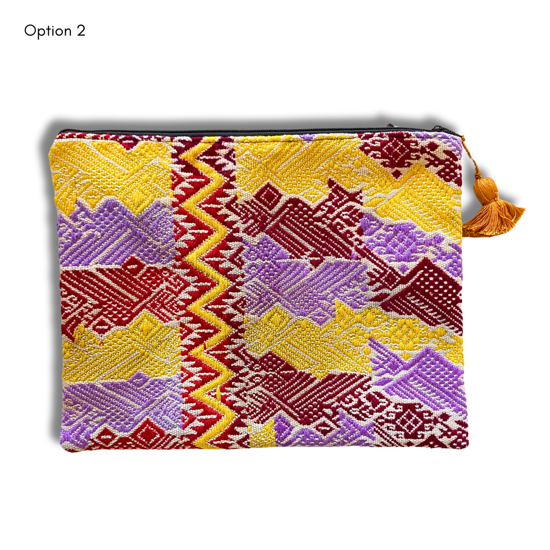 Maya Up-cycled Huipil Cosmetic One-of-a-Kind Bag (2XL) - Guatemala