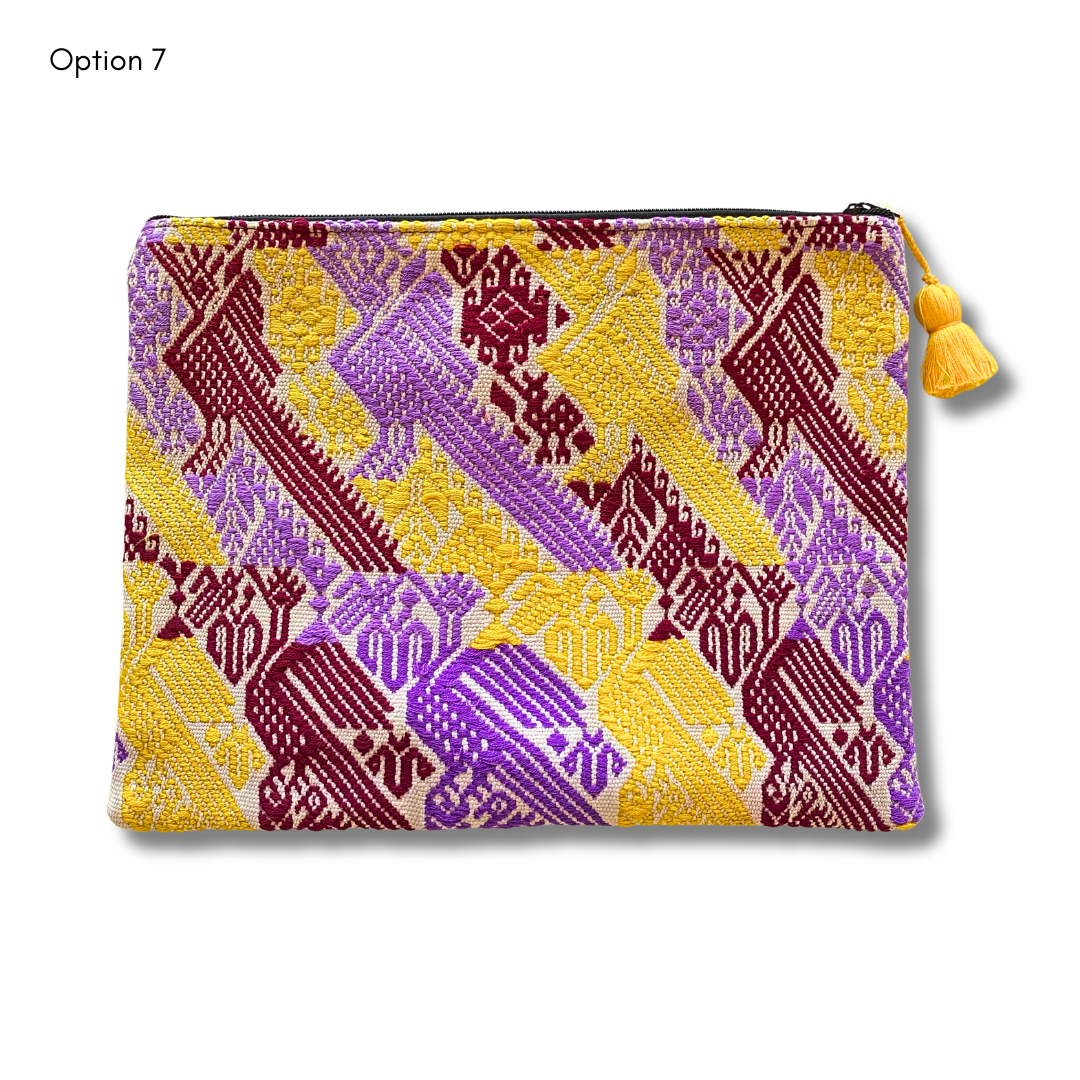 Maya Up-cycled Huipil Cosmetic One-of-a-Kind Bag (2XL) - Guatemala