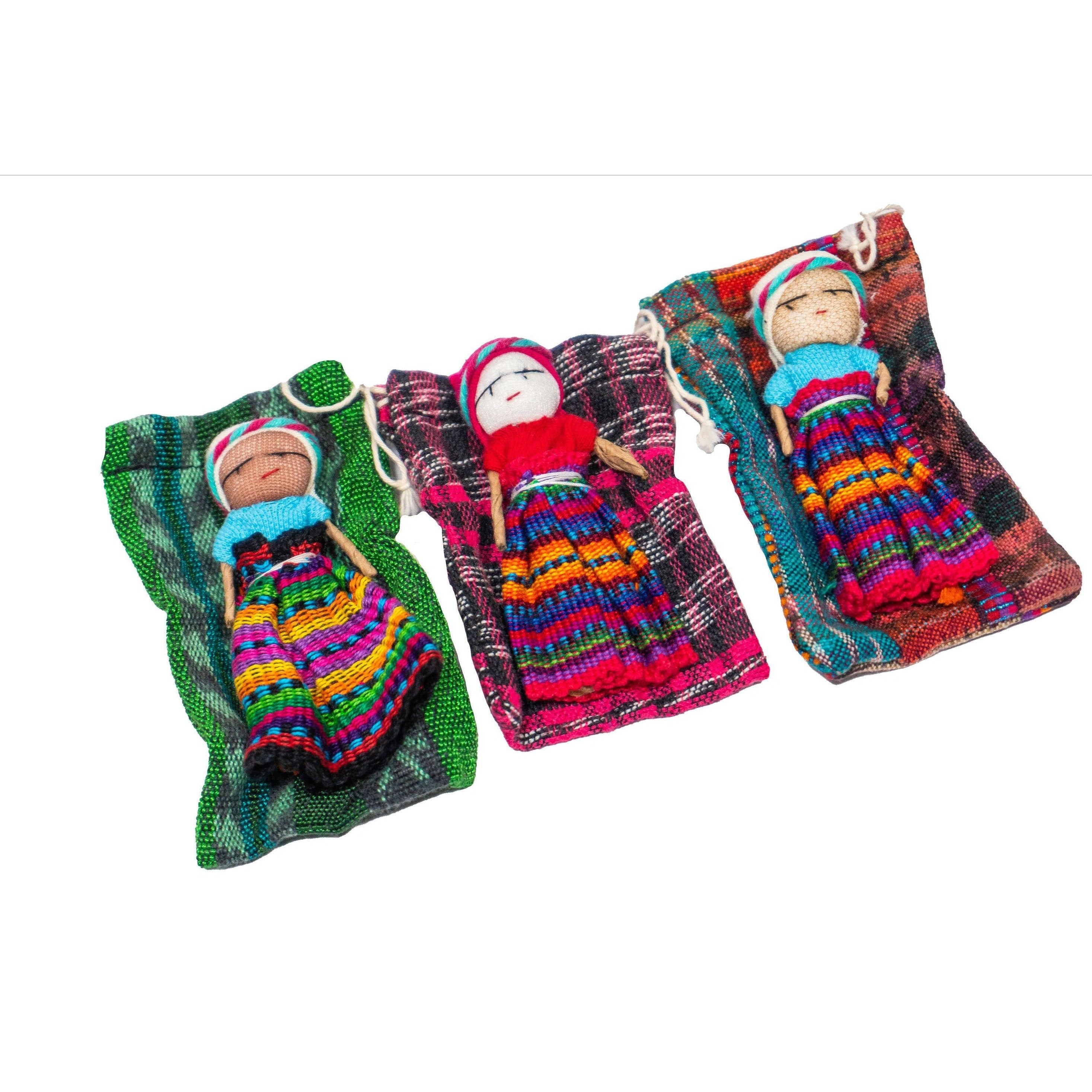 Worry Doll Ornament with Gift Bag + Story - Guatemala