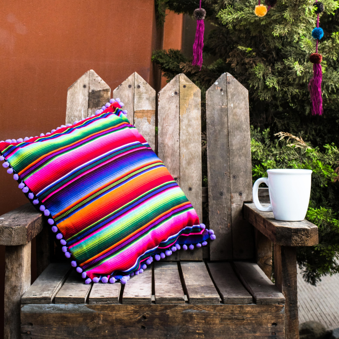Hacienda Sarape Striped Pillow Cover - Guatemala