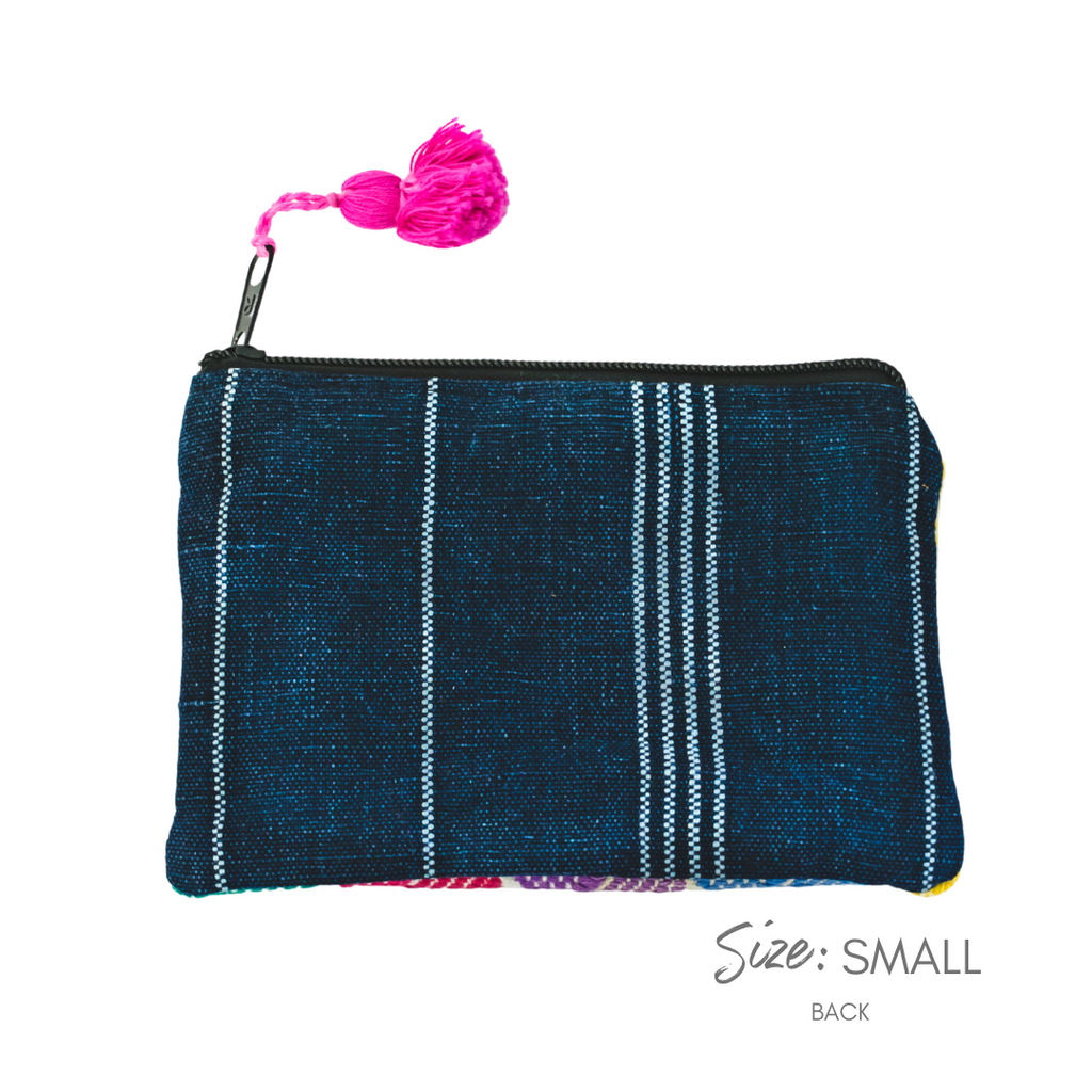 Maya Up-cycled Huipil Cosmetic One-of-a-Kind Bag (Small) - Guatemala