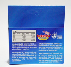 BEBETINA * 100 TABLETAS