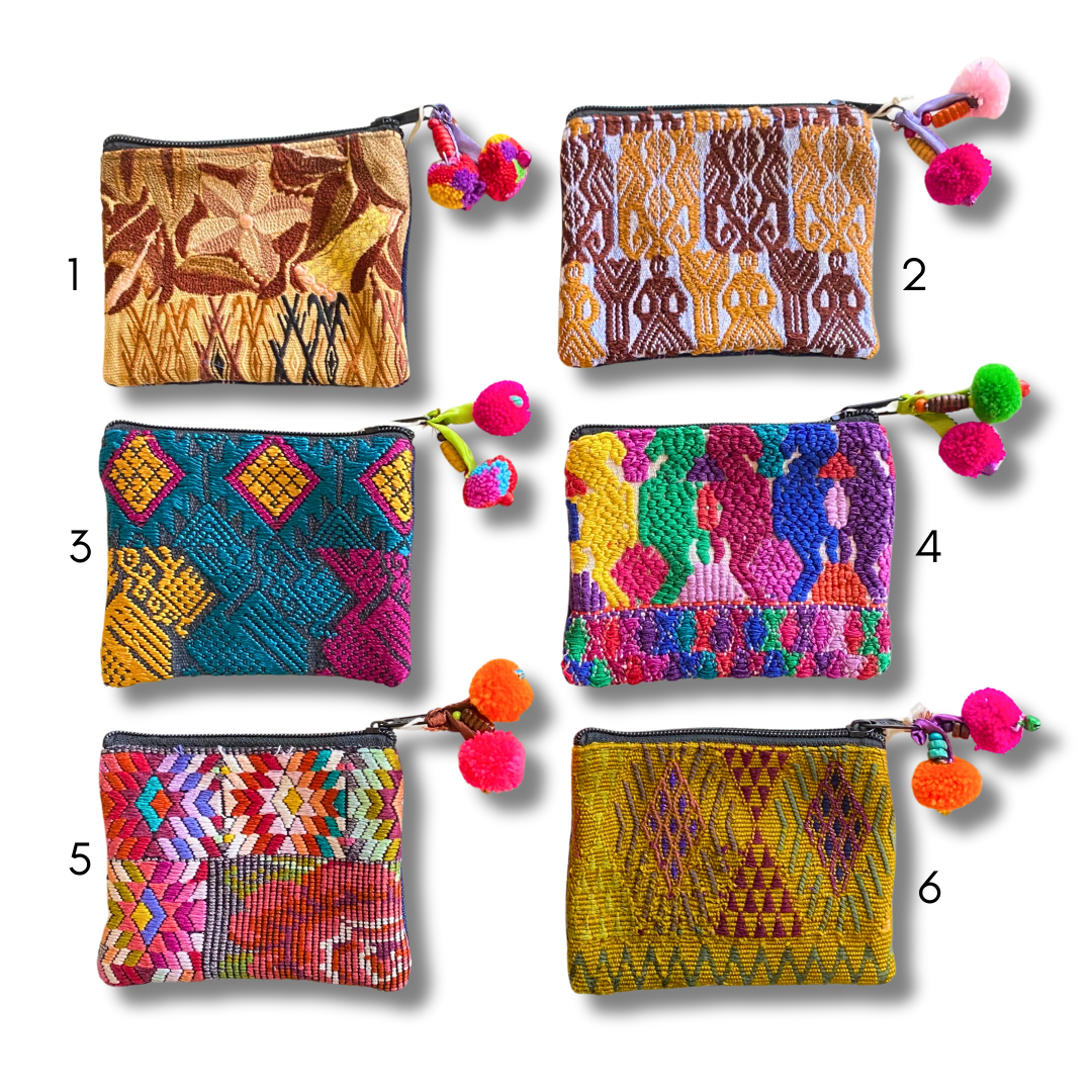 Maya Up-cycled Huipil Cosmetic One-of-a-Kind Bag (Small) - Guatemala
