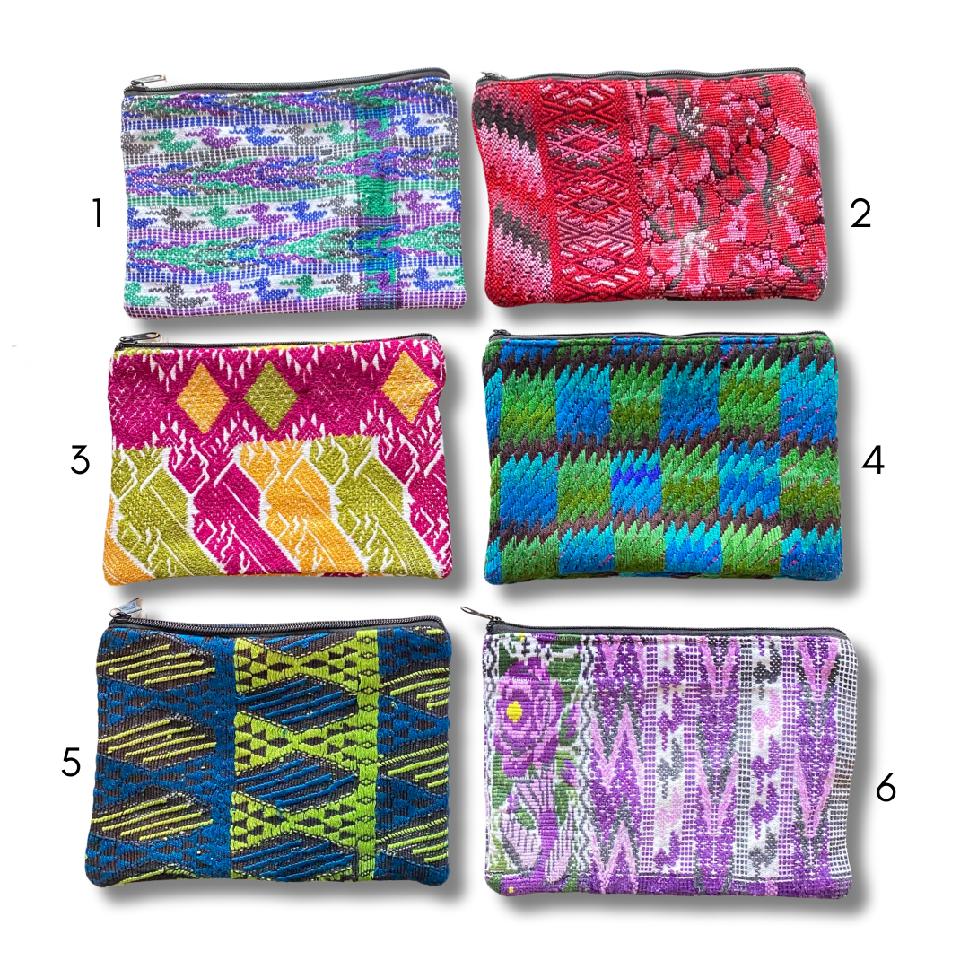 Maya Up-cycled Huipil Cosmetic One-of-a-Kind Bag (XL) - Guatemala