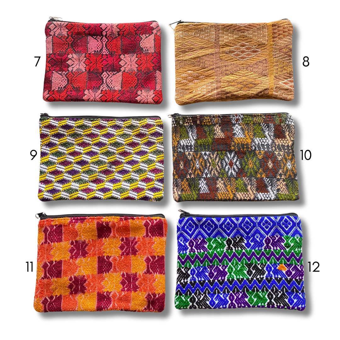 Maya Up-cycled Huipil Cosmetic One-of-a-Kind Bag (XL) - Guatemala