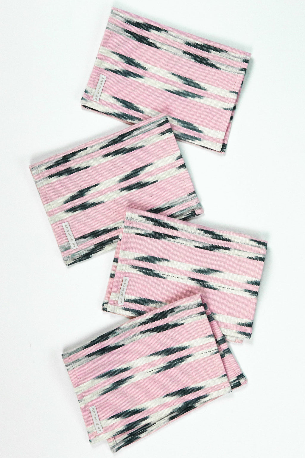 Xela Light Pink Jaspe Cocktail Napkins Set of 4