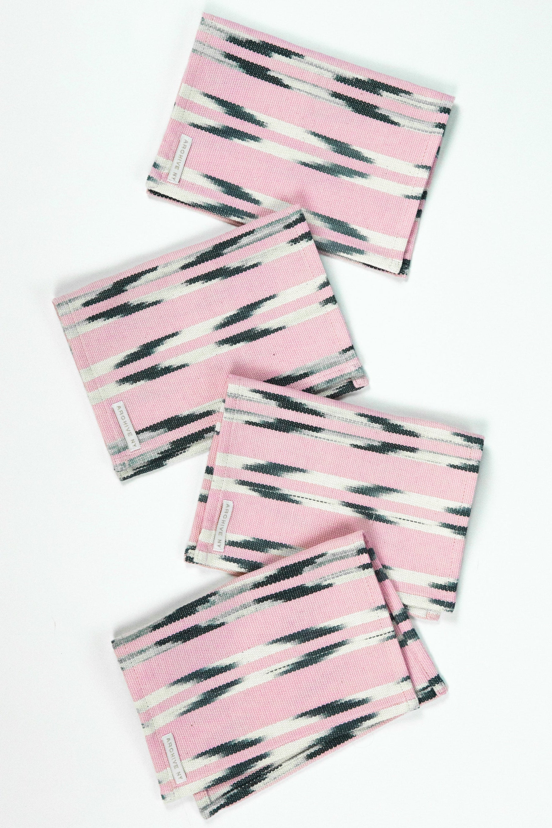 Xela Light Pink Jaspe Cocktail Napkins Set of 4