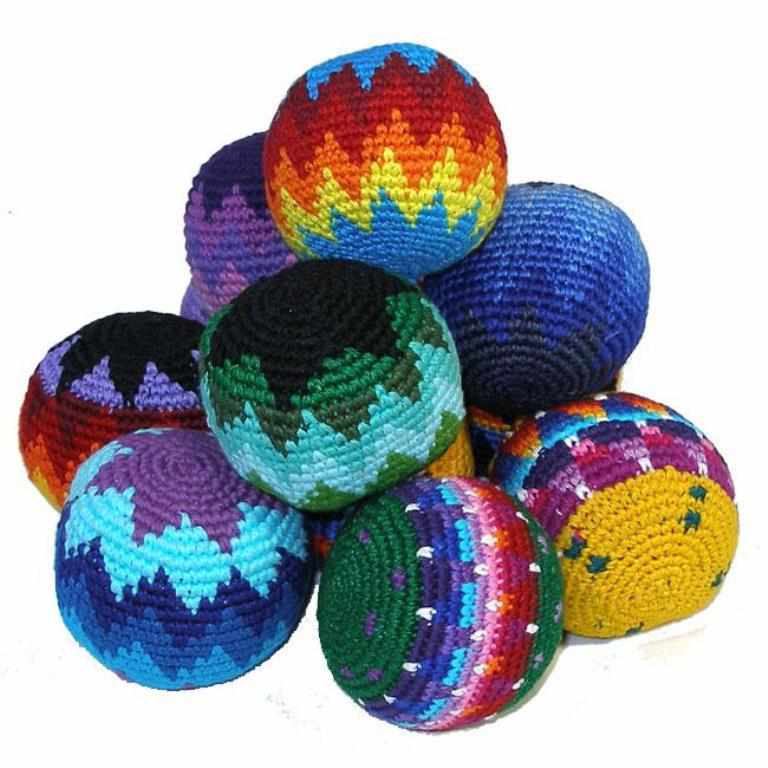 Crochet Multicolor Hacky Sack Stress Ball | Bocce Ball - Guatemala