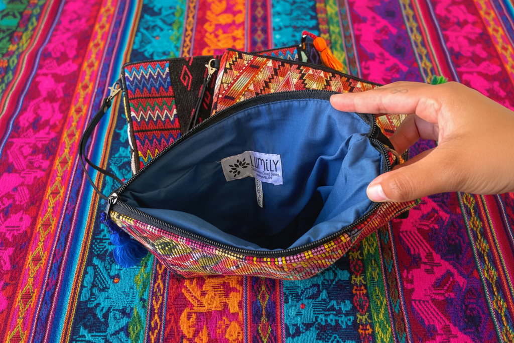 Gitana Huipil Upcycled Wristlet - Guatemala