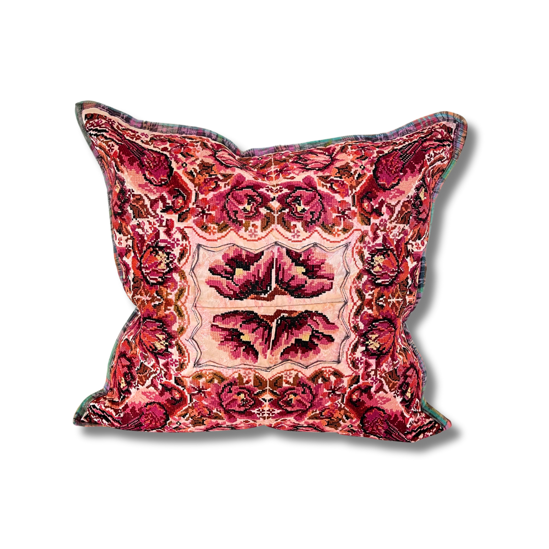 Up-cycled Maya Floral Pillow Cover - Guatemala