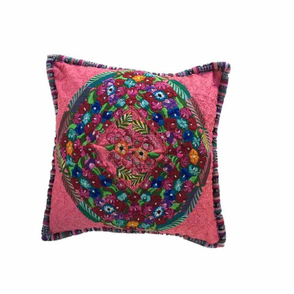 Up-cycled Maya Floral Pillow Cover - Guatemala