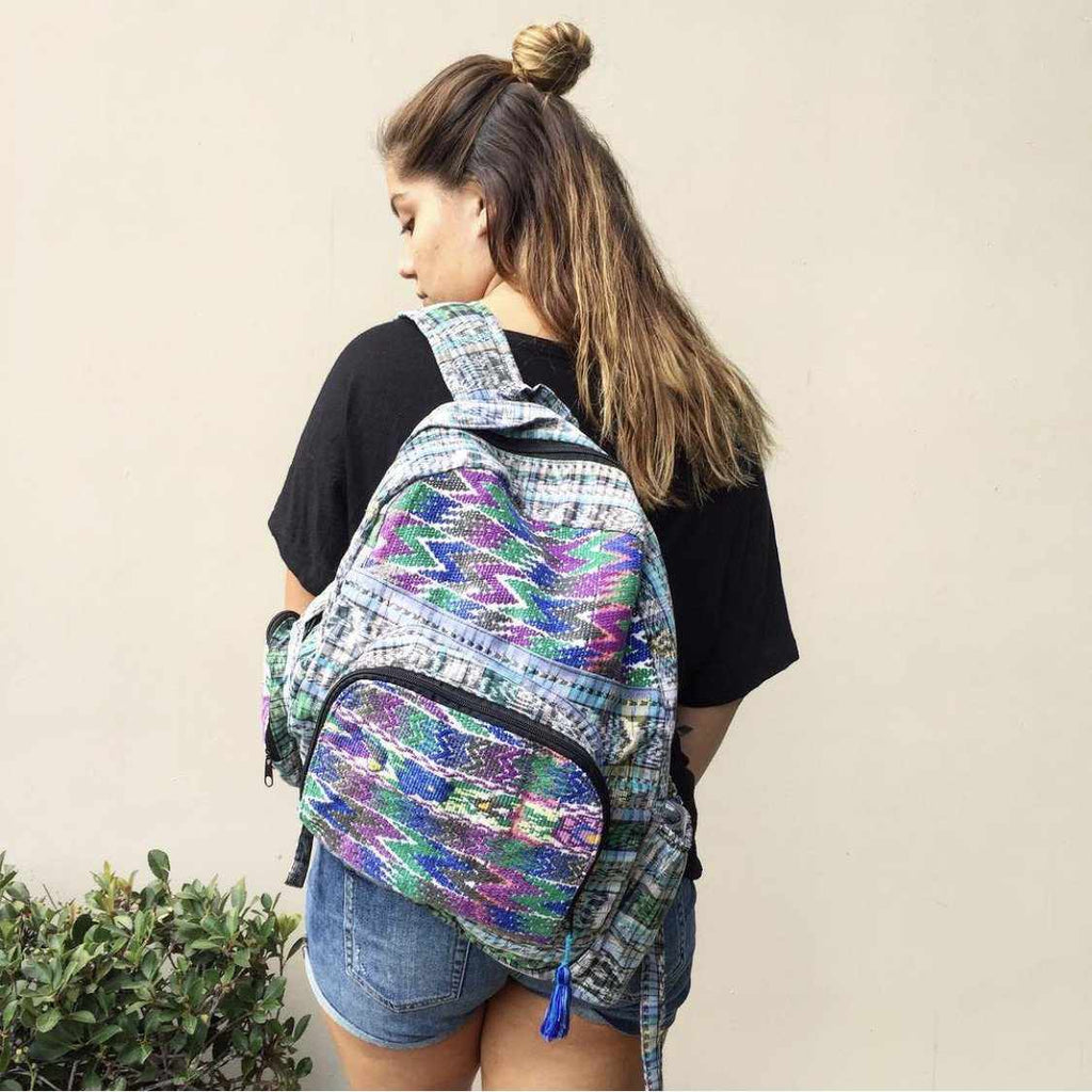 Volcano Huipil Upcycled Textile Backpack - Guatemala
