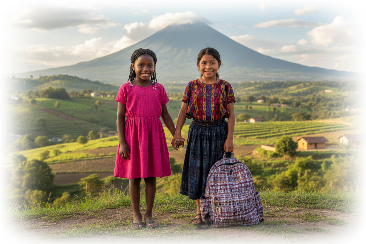 Volcano Huipil Upcycled Textile Backpack - Guatemala